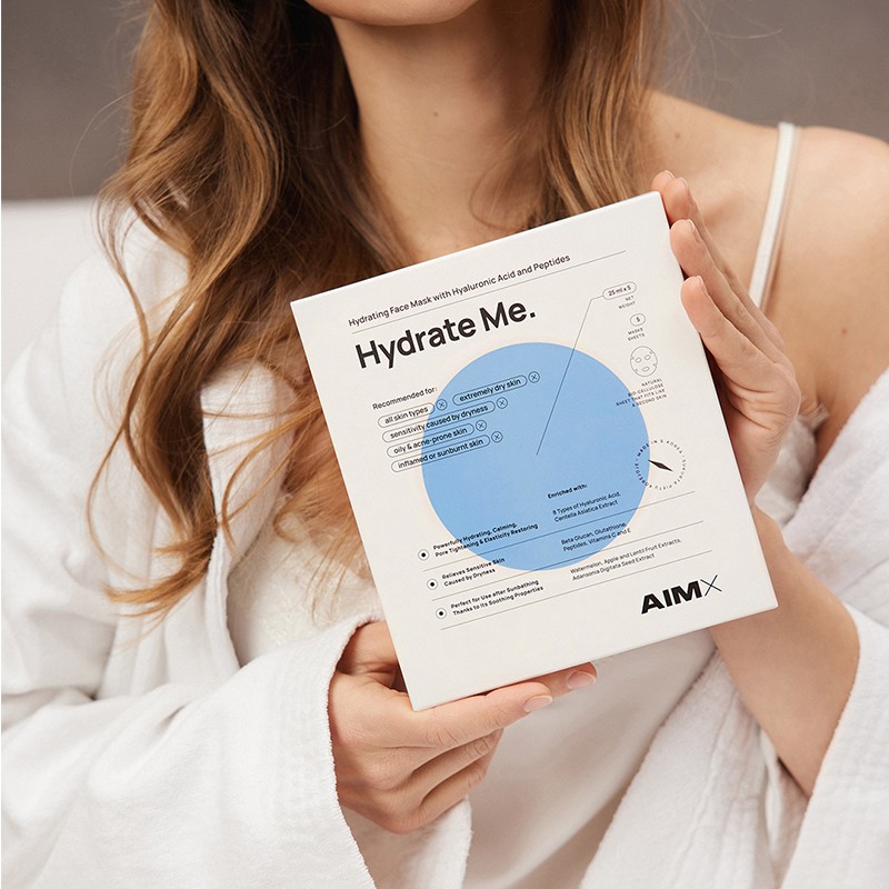 AIMX giliai drėkinanti veido kaukė su peptidais, 5vnt. - Image 2