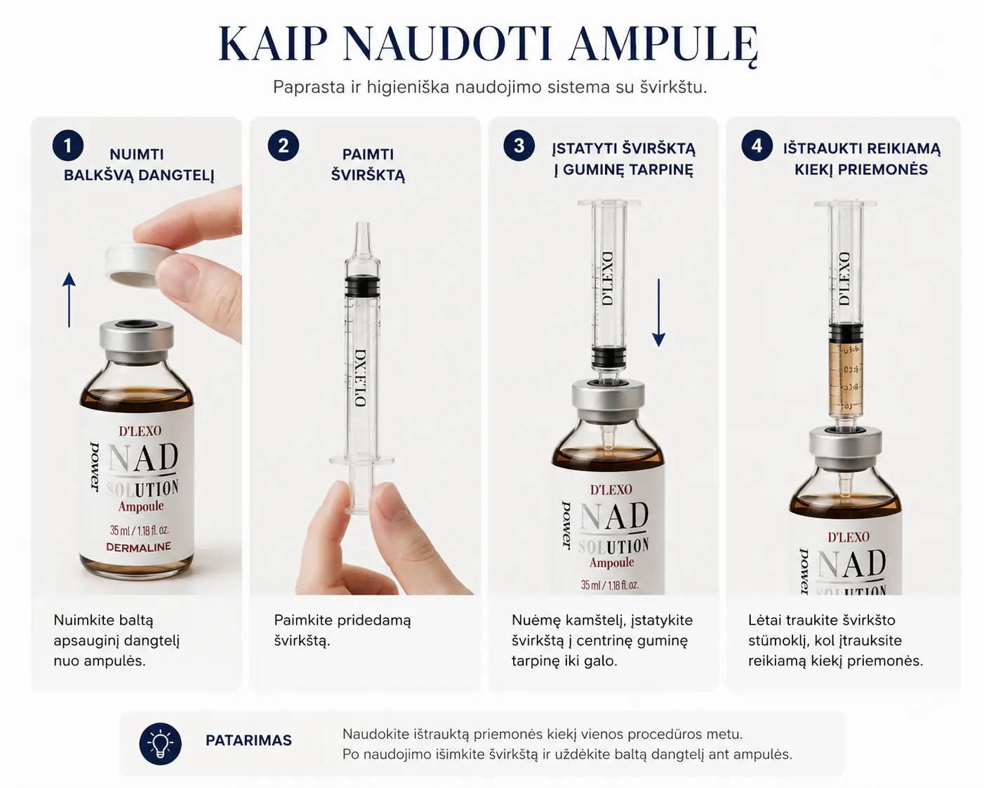 DERMALINE D’LEXO NAD Power Solution Ampoule - Image 2